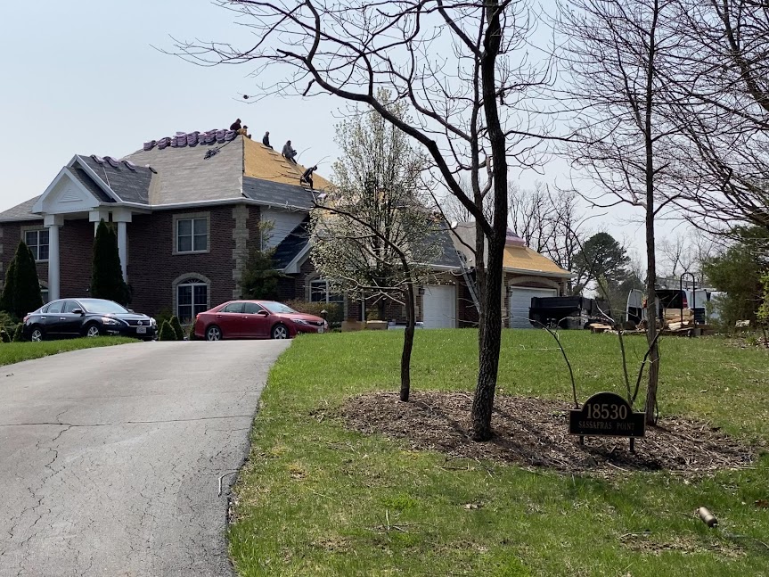 Column, Chimney & New Roof, Wildwood, MO — project photo 7