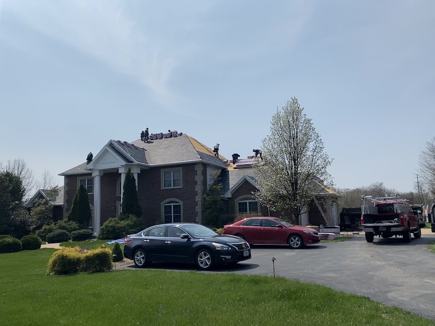 Column, Chimney & New Roof, Wildwood, MO — project photo 9