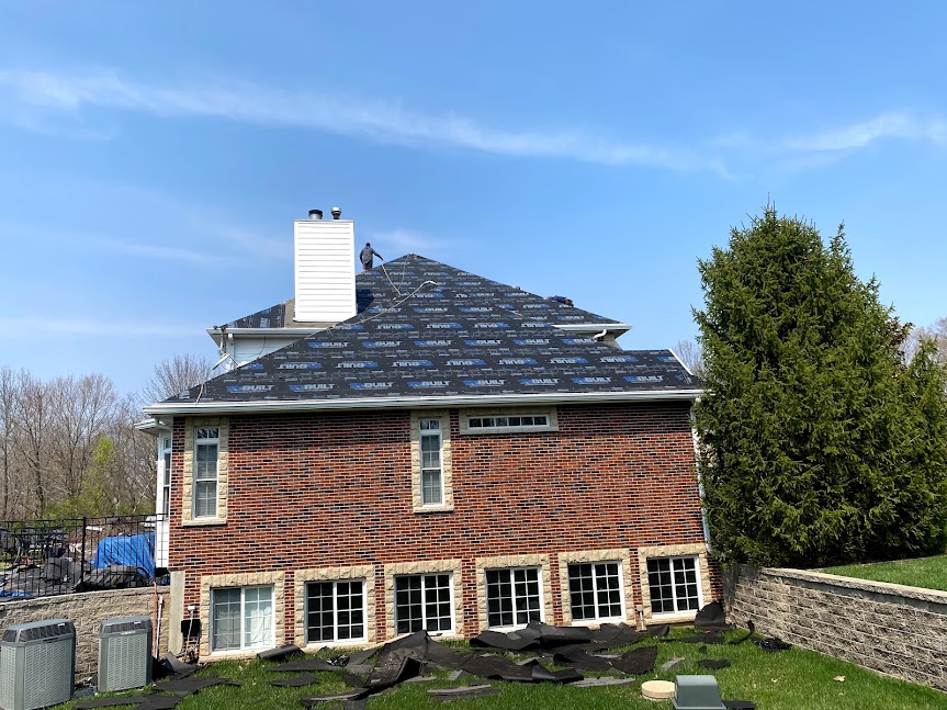 Column, Chimney & New Roof, Wildwood, MO — project photo 12