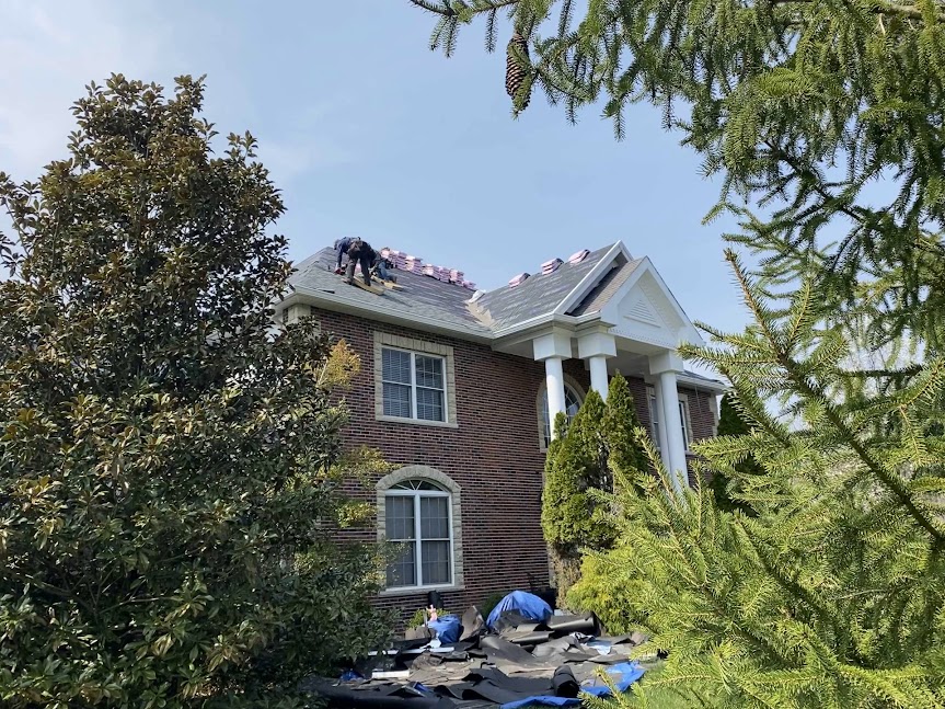 Column, Chimney & New Roof, Wildwood, MO — project photo 13