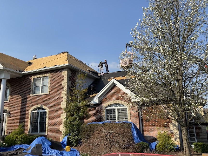 Column, Chimney & New Roof, Wildwood, MO — project photo 23