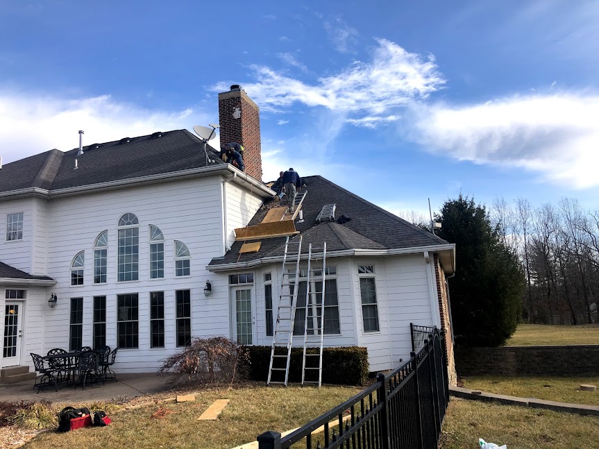 Column, Chimney & New Roof, Wildwood, MO — project photo 46