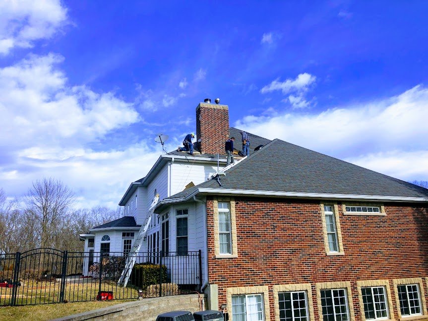 Column, Chimney & New Roof, Wildwood, MO — project photo 49