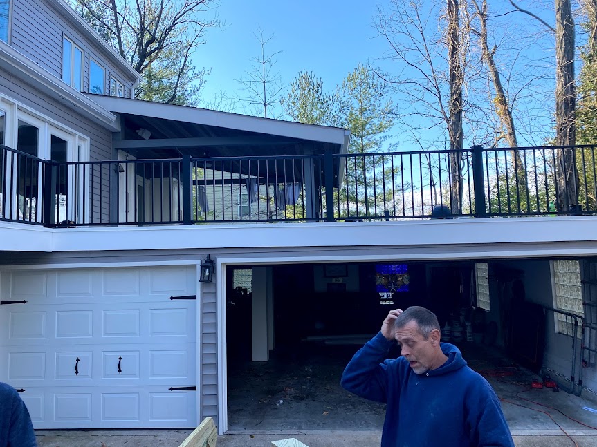 Deck, Railings & Roof, Ladue Road — project photo 8