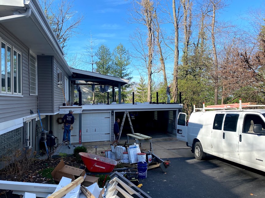 Deck, Railings & Roof, Ladue Road — project photo 11