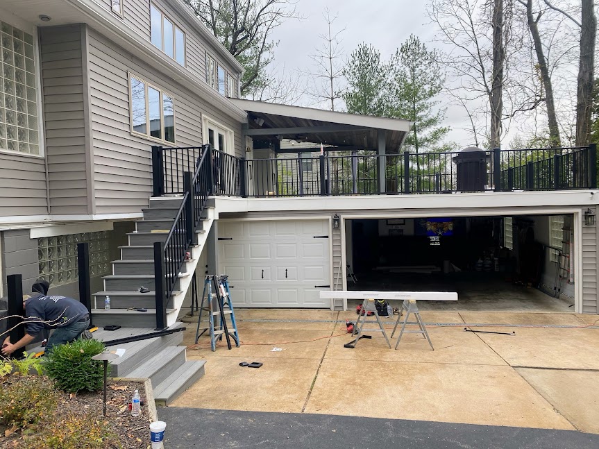 Deck, Railings & Roof, Ladue Road — project photo 13