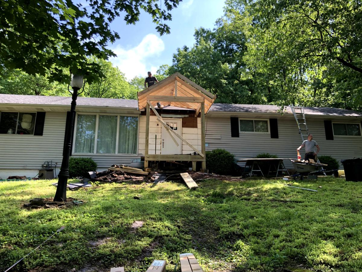 Siding, Gutters, Soffit, Fascia & Addition Front Porch, South County, MO — project photo 1
