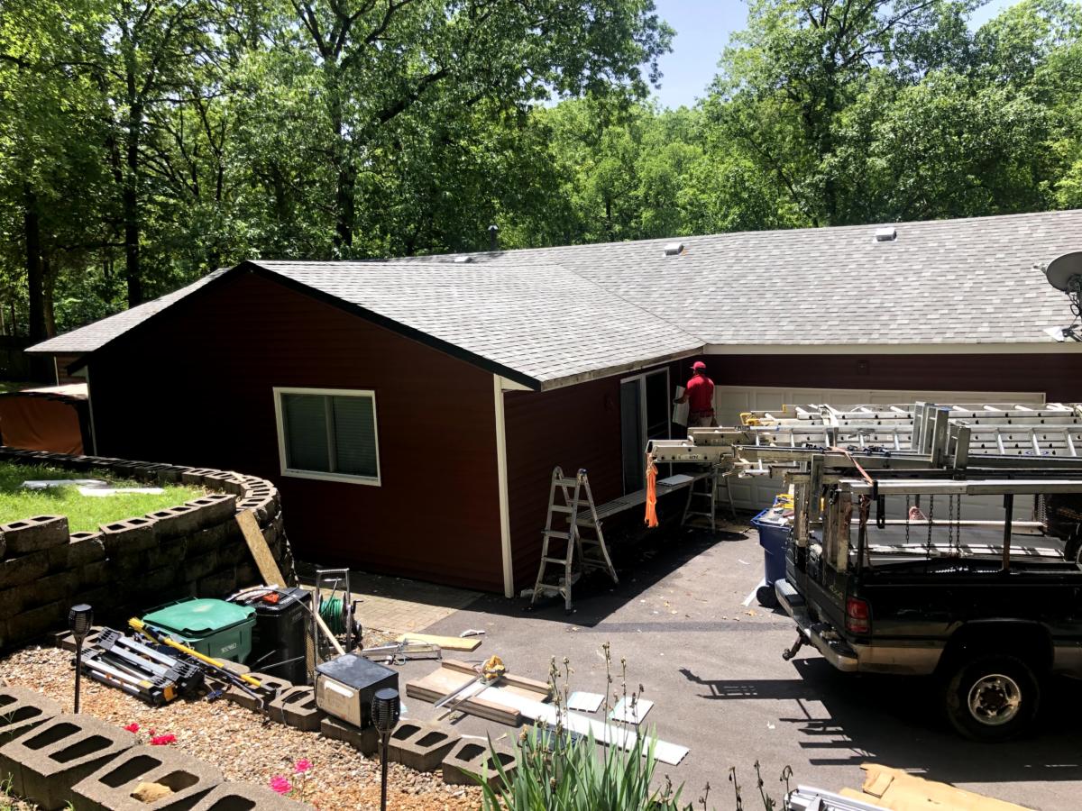 Siding, Gutters, Soffit, Fascia & Addition Front Porch, South County, MO — project photo 13